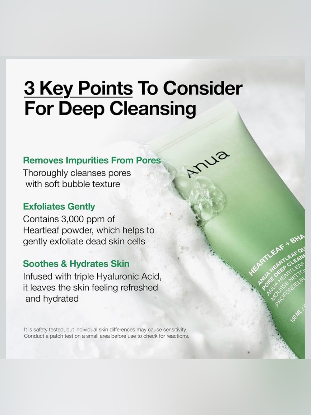 Anua Heartleaf Quercetinol + BHA Pore Deep Cleansing Foam - Picture 3 of 14